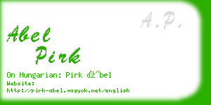 abel pirk business card